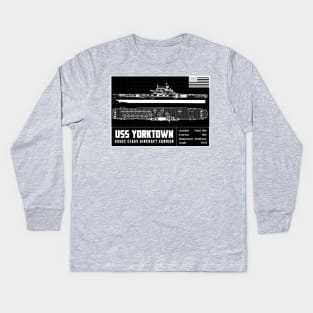 USS YORKTOWN Kids Long Sleeve T-Shirt